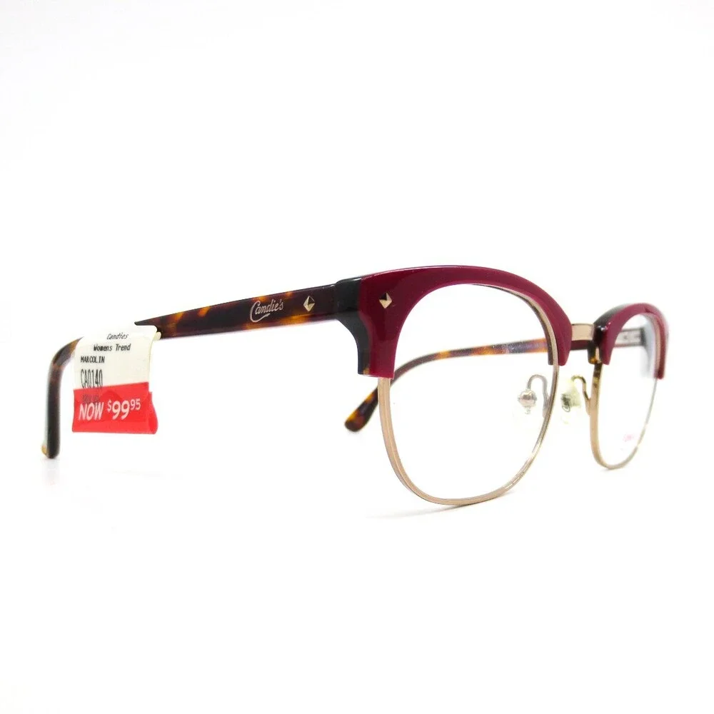 Candie's CA0140 066 Red Tortoise Round Horn Rim eyeglasses Frames 48-20-135